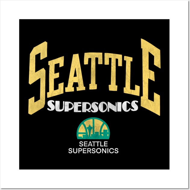 Seattle seupersonics classic Wall Art by Polaroid Popculture